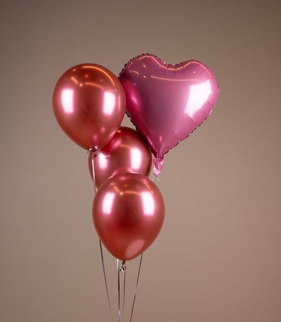 Rose Gold & Pink Heart Balloons