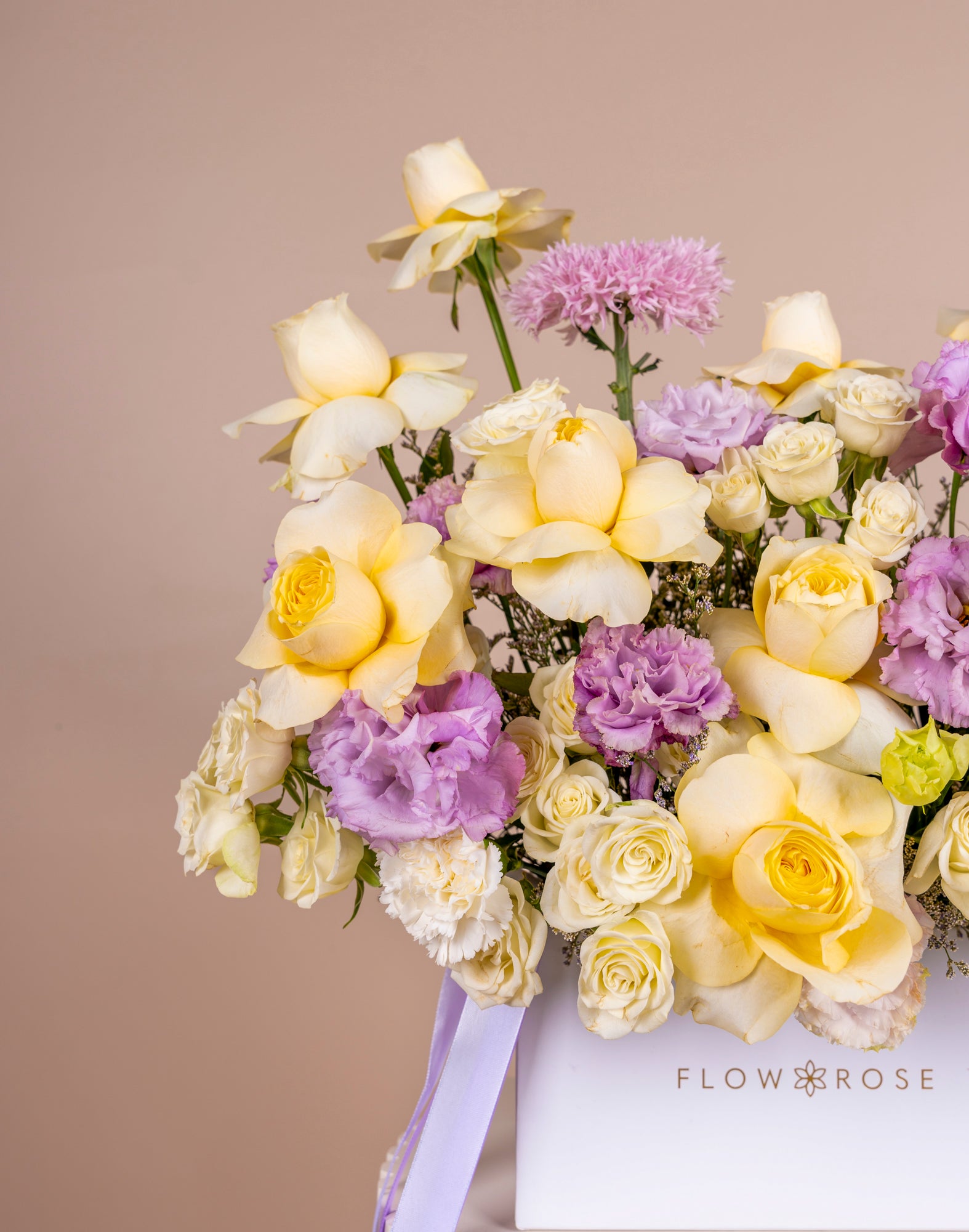 Lavender Cream Flower Box