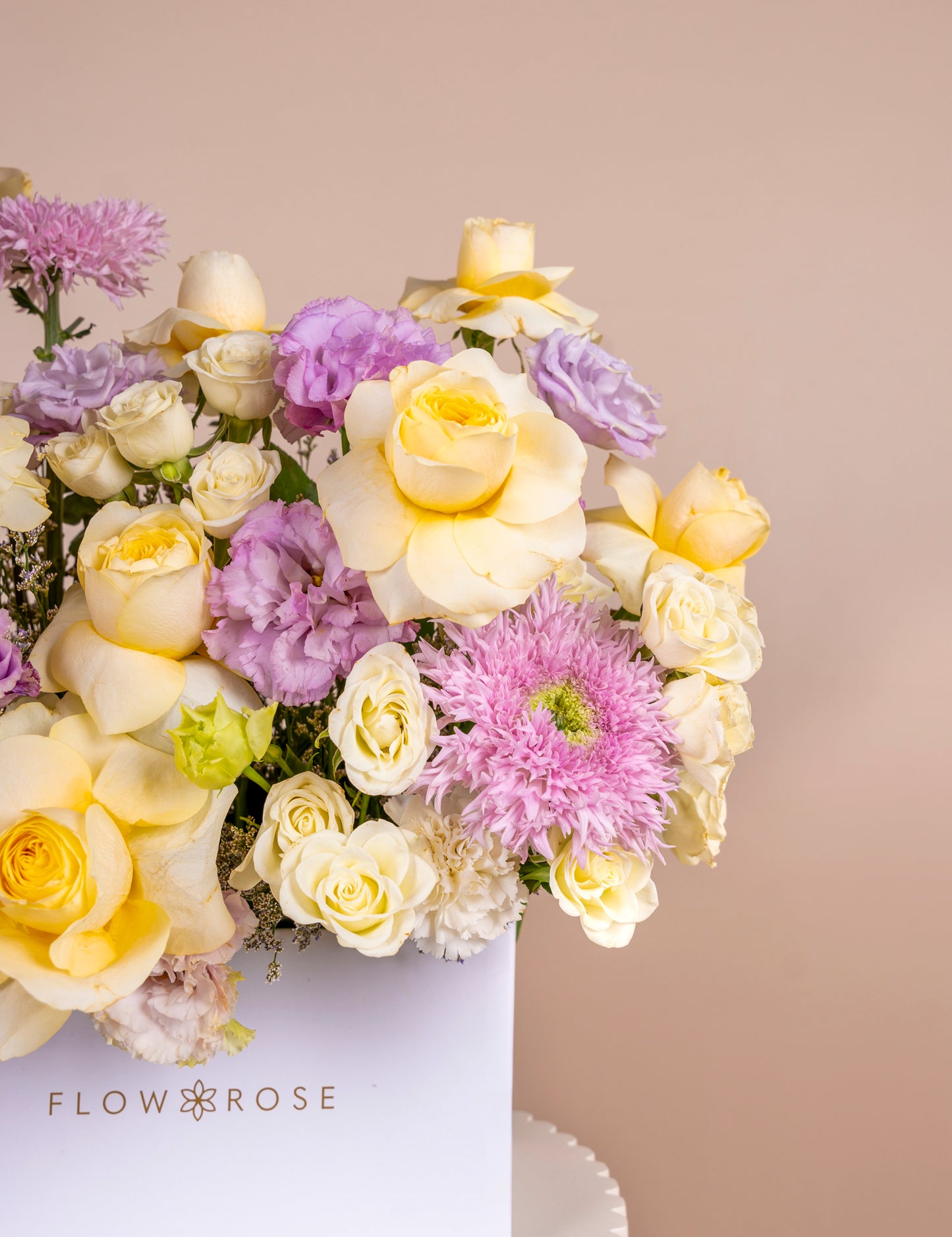 Lavender Cream Flower Box