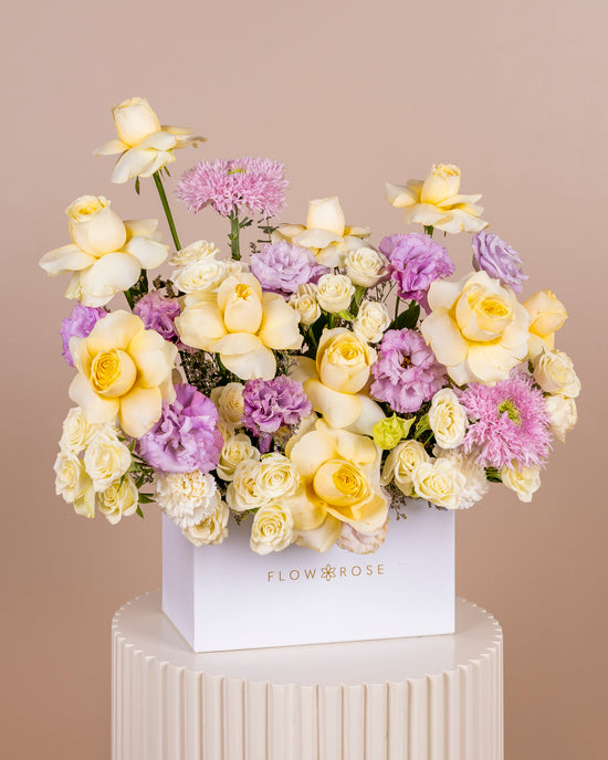 Lavender Cream Flower Box