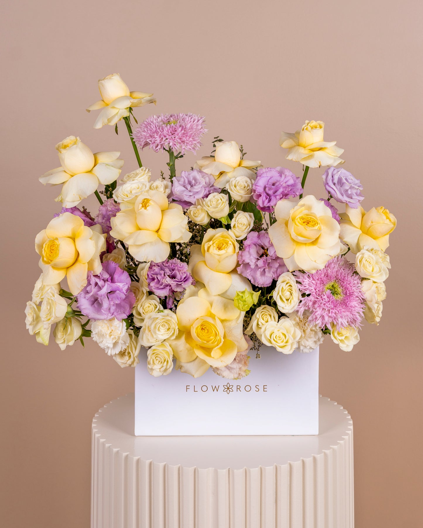 Lavender Cream Flower Box